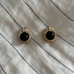 vintage dior costume clip on earrings